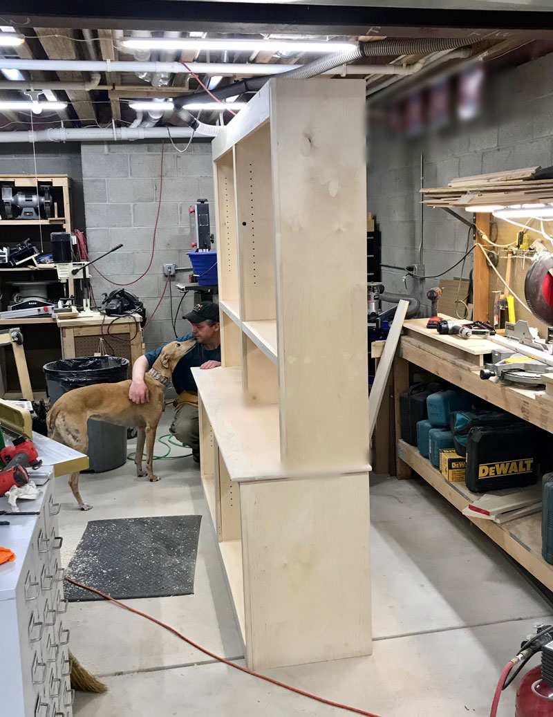 Wood storage shelves custom-built by The Furniture Woodshop - The Furniture  Woodshop