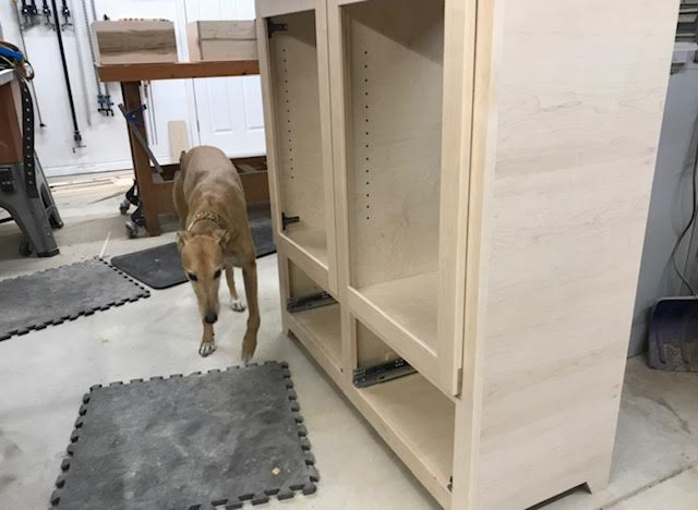 Delivered Maggie's China Cabinet, just in time to display her dish ware for Thanksgiving.