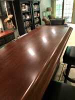 This mahogany bar top replaced an existing tiled top. Bar Top Long